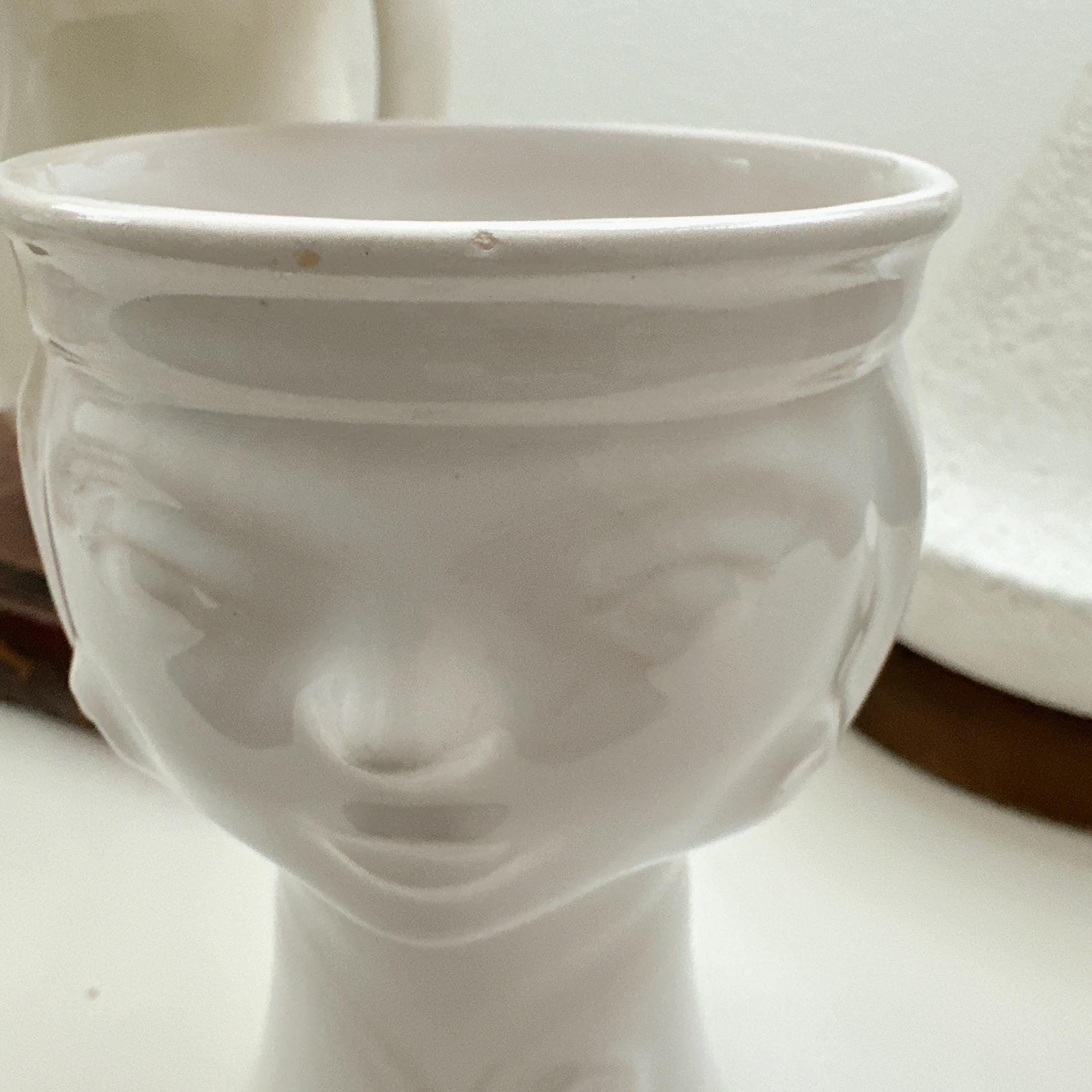 Pot Veb Vintage VEB Haldensleben Face Vase | East German MCM Ceramic Planter ...