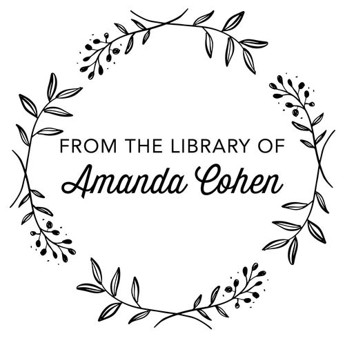 Library Stamp 27 Wooden or Selfinking Calligraphy Etsy