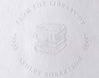 Personalized Book Embosser for Library Books, Teacher Library Embossing Tool, Embossing Book Stamp, Emboss Your Books, Gift for Book Lover