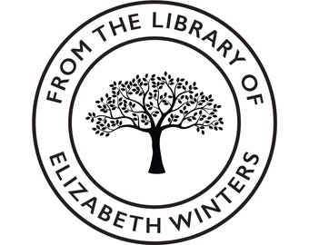 Personalized Tree of Life Library Stamp or Embosser