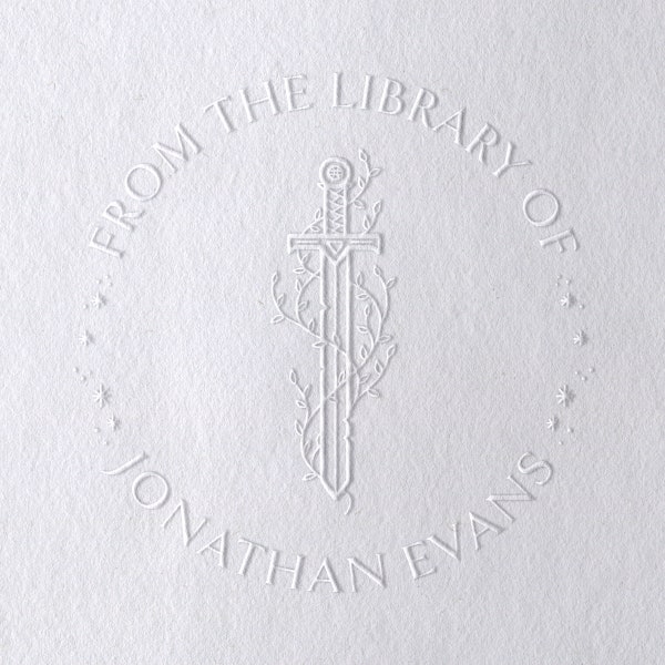 Book Plate Embosser Custom Etsy