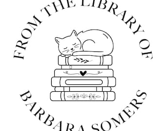 Custom Cat Book Embosser - Personalized Library Stamp for Books