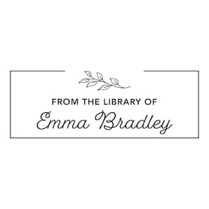 Personalized Book Stamp: Custom Library Bookplate, Teacher Stamp