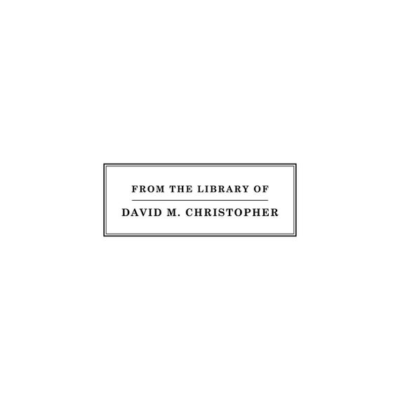 Personalized Library Book Stamp: Custom Bookplate, Wooden or Self-Inking
