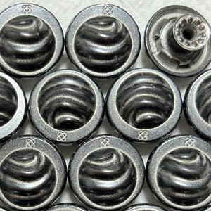 17 mm metalen jeanknopen (10 sets), niet-gestikt, grijze 3D-jeanskopspijkers, klinknagelknopen, jasje, jas, sluitingen en sluitingen