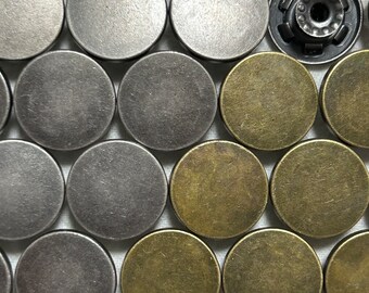 10 sets - 17 mm metalen Jean-knopen, geen naaiwerk, Jean Tacks, bronzen klinknagelknopen, grijze klinknagelknopen, jas, jas, sluitingen en sluitingen