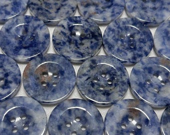 20mm Natural Gemstone Buttons, Blue Spot Jasper Buttons, Crystal Buttons, Suit Buttons, Coat Buttons, Sewing Button