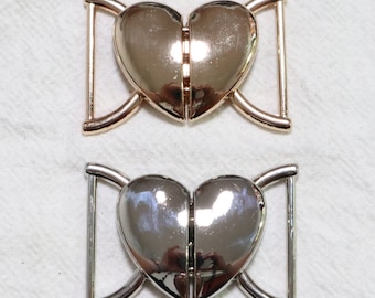 Metal Clasp Hook Decorative, Heart Shaped Hook Buckle Clip Closure, Clasp Fasteners, Buckles