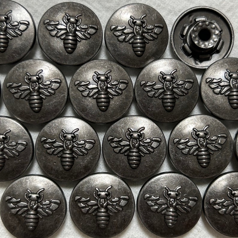 10 jeux boutons de jean en métal 18 mm, bouton d'abeille, sans couture, clous de jean, boutons de rivet, veste, manteau, fermetures et attaches image 1