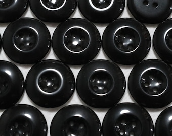 Botones de piedras preciosas naturales de 20 mm, botón de obsidiana, botón de cristal negro, botón para traje, abrigo, ropa, botón de costura