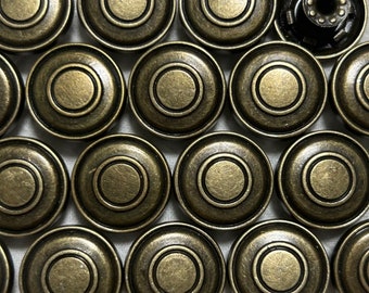 10 set: bottoni jeans in metallo da 17 mm, senza cuciture, chiodini per jeans, bottoni con rivetti in bronzo, giacca, cappotto, chiusure e dispositivi di fissaggio