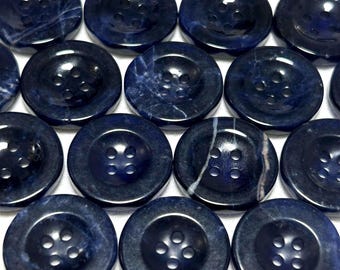 20mm Natural Gemstone Buttons, Sodalite Button, Blue Lace Agate, Crystal Button, Suit Buttons, Coat Button, Sewing Button