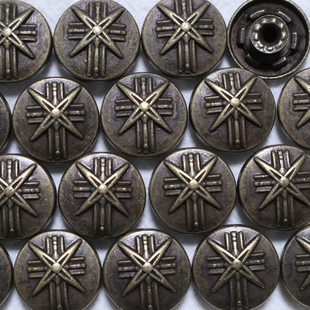 17mm Metal Jean Buttons (10 Sets), Bronze Button, No Sew, Jean Tacks ...