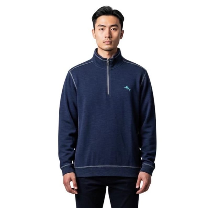 Tommy Bahama Mens Quarter Zip Pullover Size Large bild 1