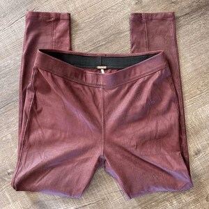 Free People Leggings Burgundy Size 27 image 2