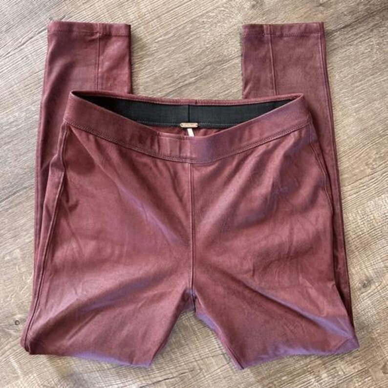 Free People Leggings Burgundy Size 27 image 2
