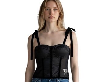 Commense Black Corset Top Size Large