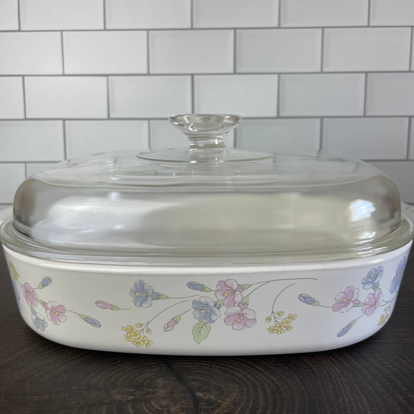 Pastel Flowers Corning Ware Dish 2.5L VNTG Etsy