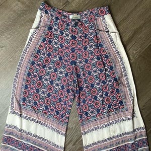 Elevenses Anthropologie Wide Leg Boho Pants Size 2 image 7