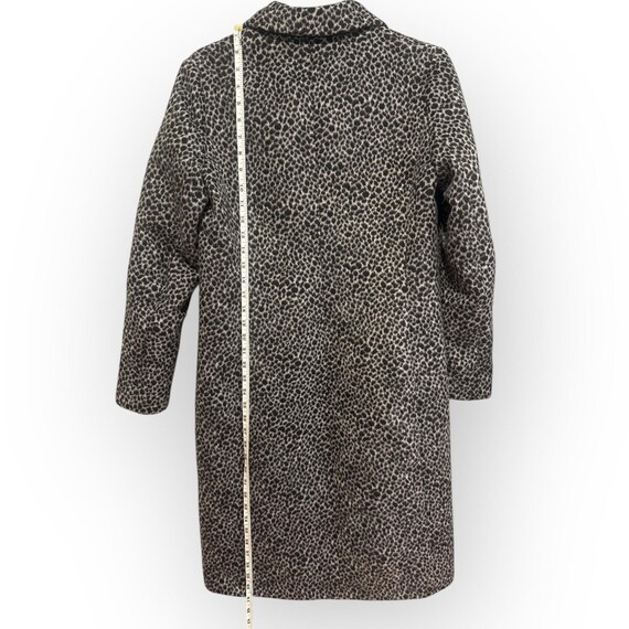 Maje Leopard Print Wool Blend Button Front Long C… - image 3