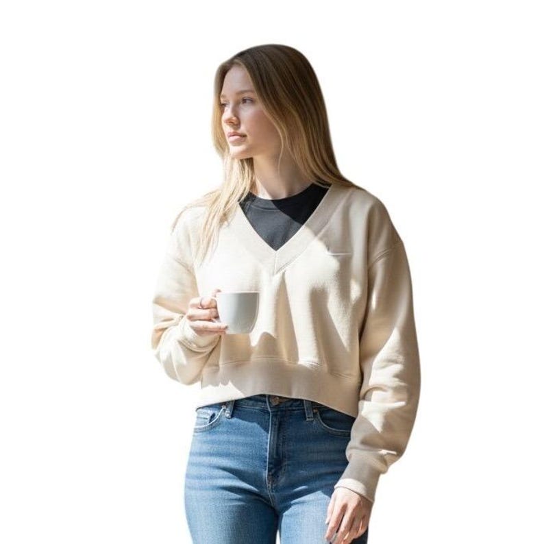 Nike Fleece Cropped Sweatshirt Size Medium immagine 1