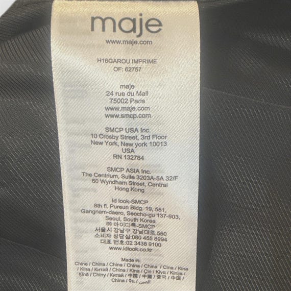 Maje Leopard Print Wool Blend Button Front Long C… - image 6