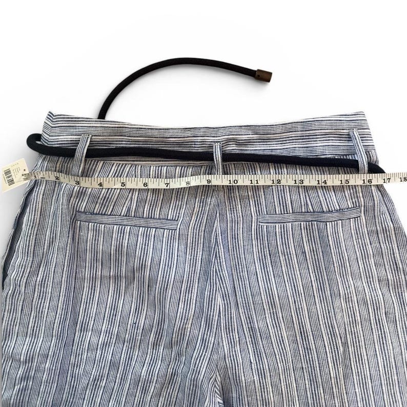 Pantalones de lino de pierna ancha Elevenses Anthropologie, talla 8, nuevos con etiquetas. imagen 4