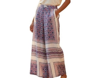 Elevenses Anthropologie Wide Leg Boho Pants Size 2
