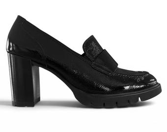 Paul Green Patent Leather Lug Sole Loafer Women Size 6.5