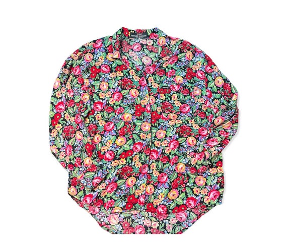 Vintage GUESS Floral Button Up Shirt - image 1
