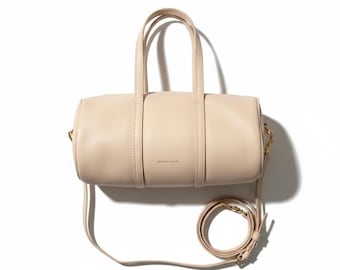 MANSUR GAVRIEL Mini Duffel Bag Leather Blush Pink Crossbody