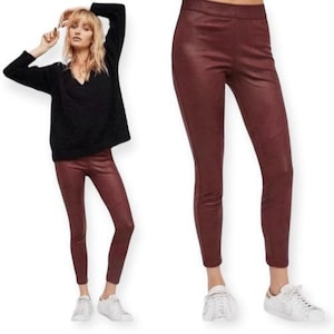Free People Leggings Burgundy Size 27 image 1