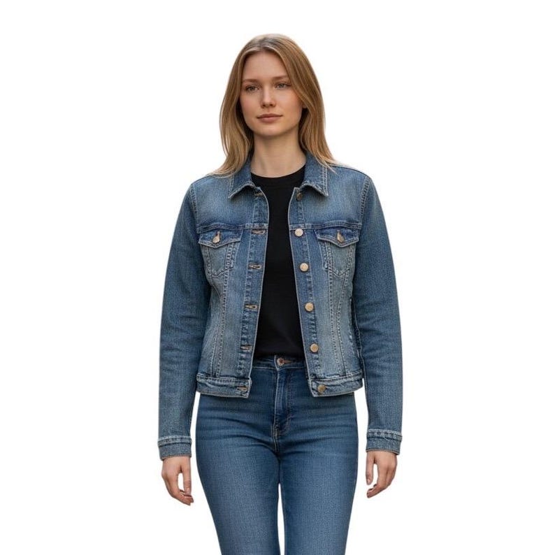 Hudson Jeans Womens Vintage Denim Jacket Size Small image 1