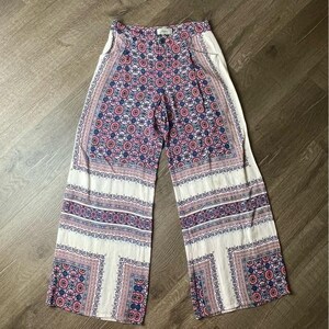 Elevenses Anthropologie Wide Leg Boho Pants Size 2 image 5