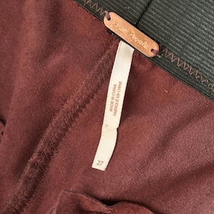 Free People Leggings Burgundy Size 27 image 5