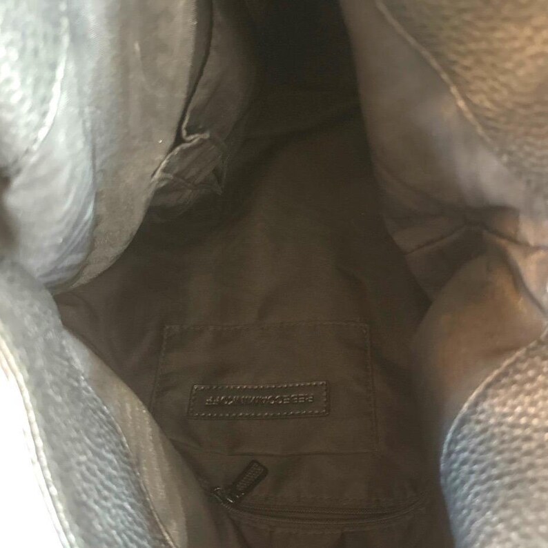 Rebecca Minkoff Black Leather Hobo Shoulder Bag Zipper Accents imagem 4