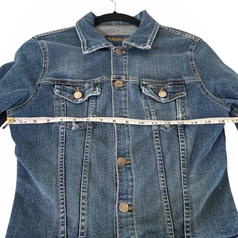 Hudson Jeans Womens Vintage Denim Jacket Size Small image 4