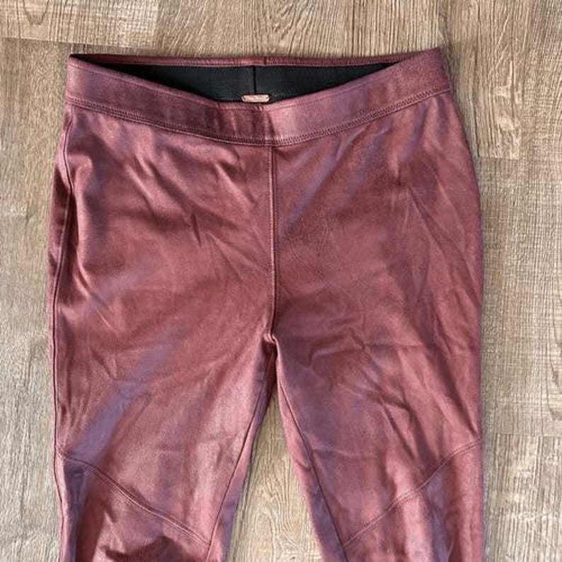Free People Leggings Burgundy Size 27 image 4