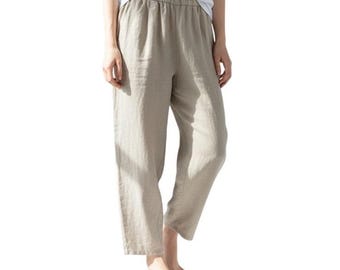 Eileen Fisher 100% Linen Pants Size Medium
