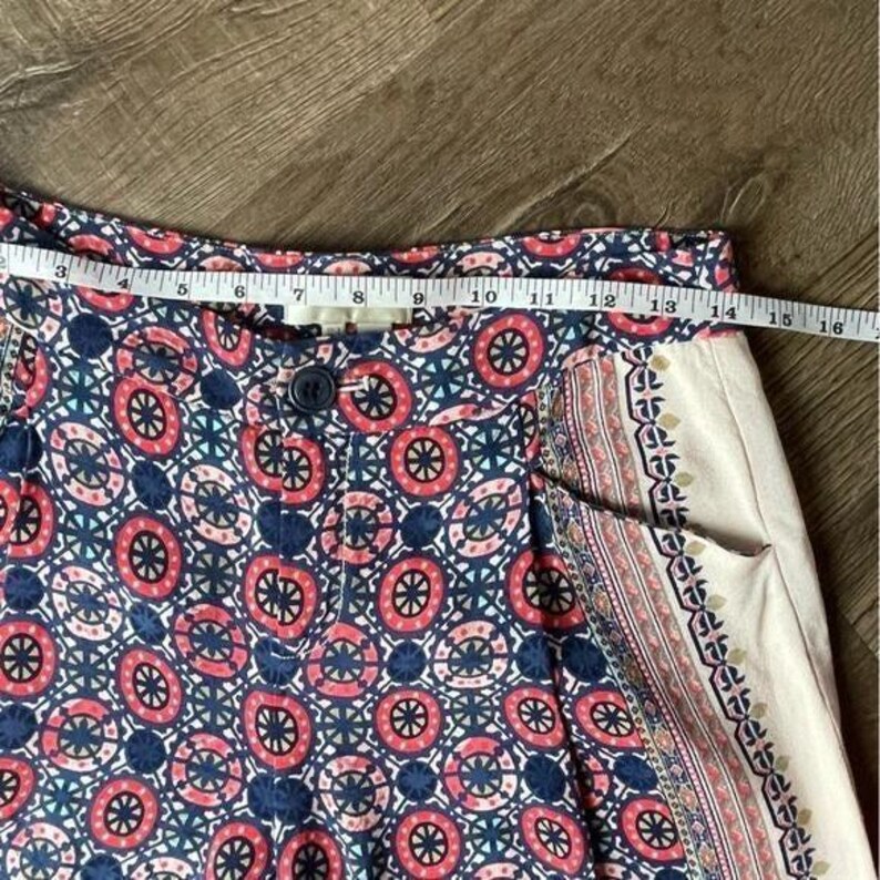 Elevenses Anthropologie Wide Leg Boho Pants Size 2 image 9