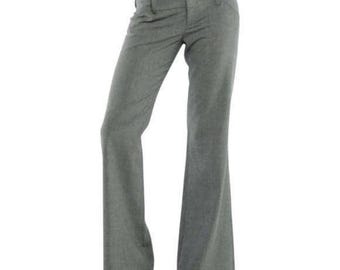 alice + olivia Wool Gray Flared Dress Pants Women's Size 8