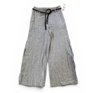 Pantalones de lino de pierna ancha Elevenses Anthropologie, talla 8, nuevos con etiquetas. imagen 2