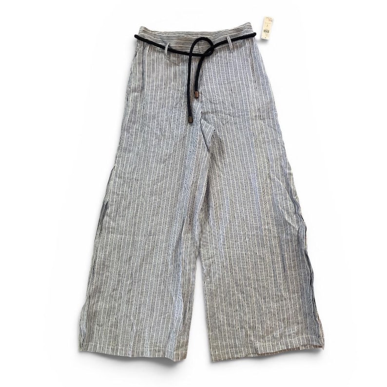 Pantalones de lino de pierna ancha Elevenses Anthropologie, talla 8, nuevos con etiquetas. imagen 2