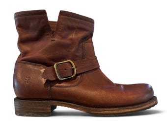 Frye Short Leather Moto Boots
