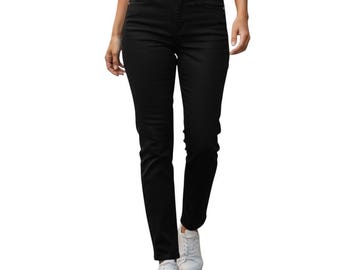 Pantalones vaqueros negros Talbots Premium para mujer, talla 10