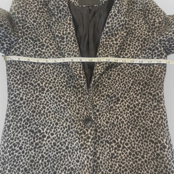 Maje Leopard Print Wool Blend Button Front Long C… - image 4