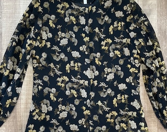 Vintage Burberry Wool Blouse Floral