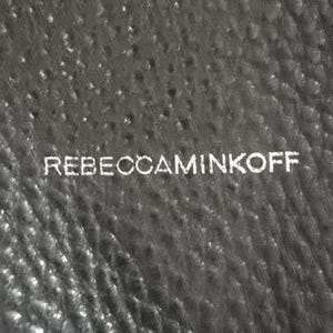 Rebecca Minkoff Black Leather Hobo Shoulder Bag Zipper Accents imagem 5