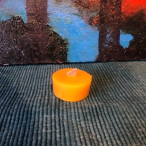 Vela de cera de abeja con mecha de madera