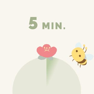 5 Minute Visual Bee Timer for Kids & Toddlers | Calm Transition Timer | Preschool Routine Tool